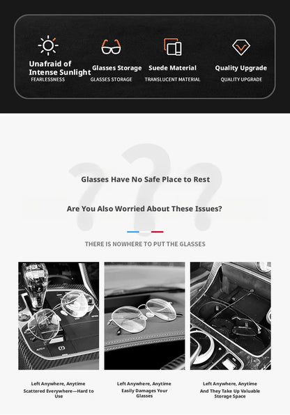 Compatible with Geely Galaxy L7 eyewear case L6/E5/Starship 7EMi car sunglasses holder, car sunshade storage box.
