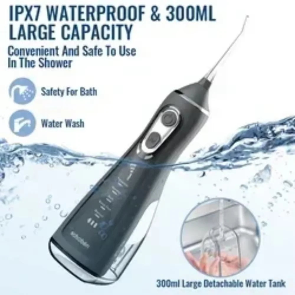 Portabal Electric Oral Irrigator Waterproof Intelligent Water Flosser 5-speed Adjustment Teeth Cleaner Mouth Washing Machine