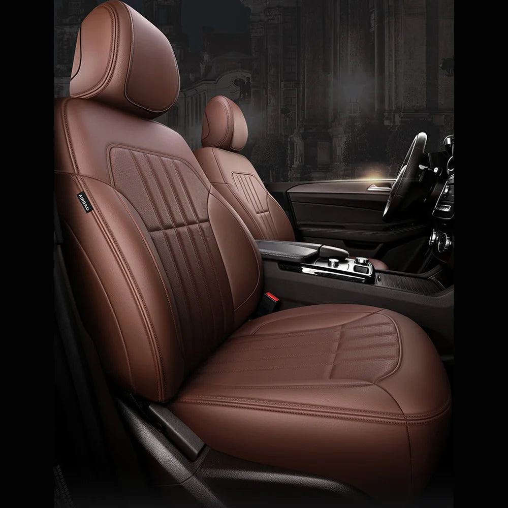 For Audi Q7 4L 2006 2007 2008 2009 2010 2011 2012 2013 2014 2015 Nappa Leather Custom Car Seat Covers Set Protector Accessories