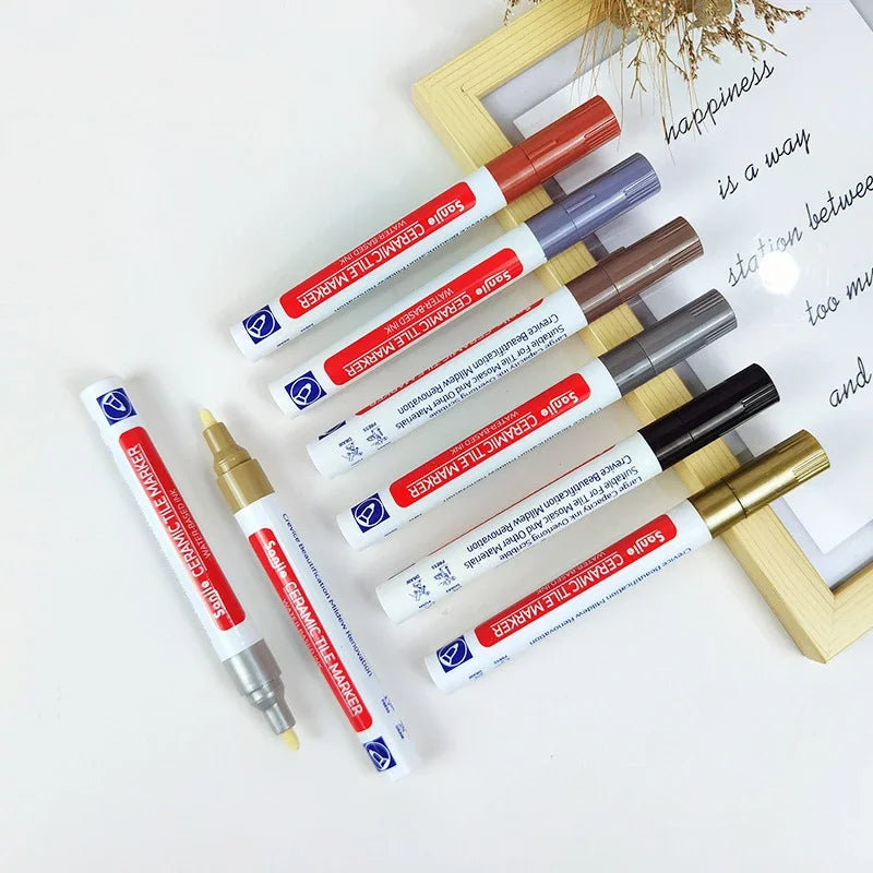 1/5/10PC  Waterproof Marker Pen Wall Seam Repair Tiles Grout Markers Pens Floor Bathroom Decontamination Paint Brush Tools