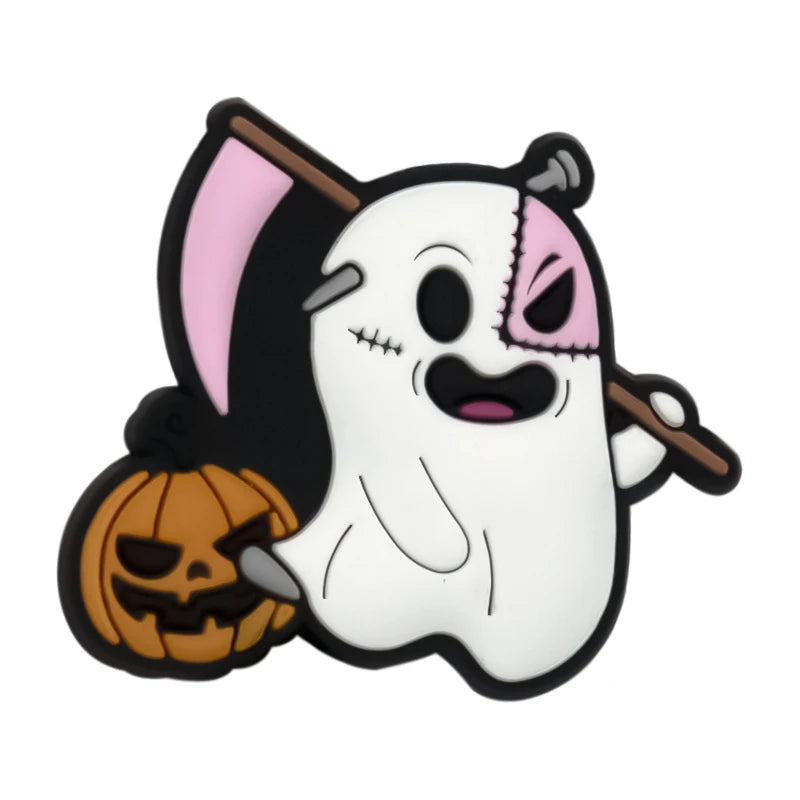 1/40pcs Halloween Shoe Charms Ghost Pumpkin Shoe Decorations Accessories Funny Sandals Pins Gifts for Women Kids Clog Buckles