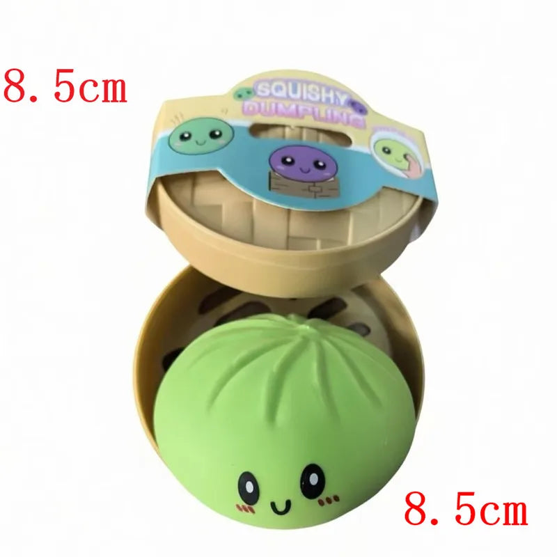 5.5/8.5cm Stress 1-12Pcs Dumpling Squash Toy Dampaline Squishy with Box Dumplings Sensory Squeeze Toy for  Relief Gift Birthday