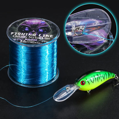 Sougayilang Nylon Fishing Line Strong Tensile and Wear-resistant Fishing Line 500m Capacity Freshwater Saltwater Fishing Line