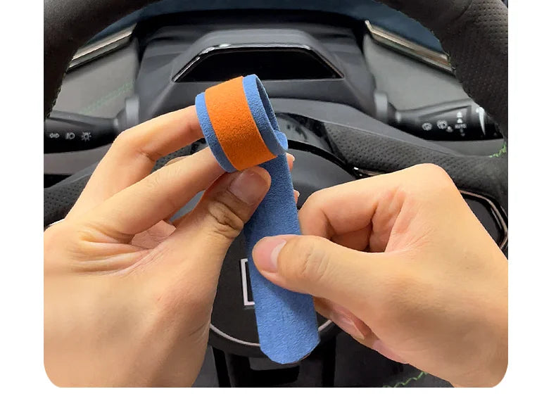 car steering wheel universal return to standard personality creative center line marking supplies Alcantara suede accessories