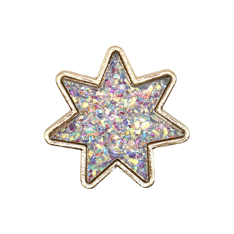 1pcs Golden Metal Shoe Charms Flowers Butterfly Shoe Decorations Four-leaf Clover Hearts Star Pins for Women Girls Favor Gifts