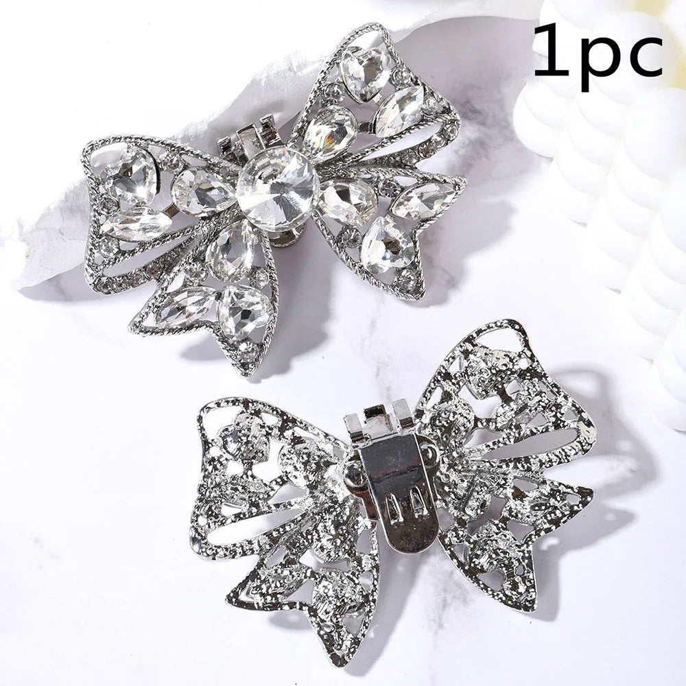 1PC Shiny Shoes Clips Crystal Wedding Bride Shoes Decoration Women High Heel Charms Rhinestones Buckle Shoes Accessories