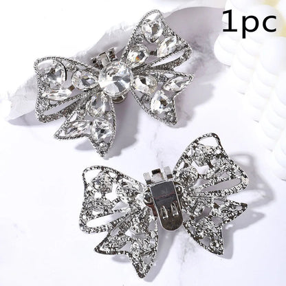 1PC Shiny Shoes Clips Crystal Wedding Bride Shoes Decoration Women High Heel Charms Rhinestones Buckle Shoes Accessories