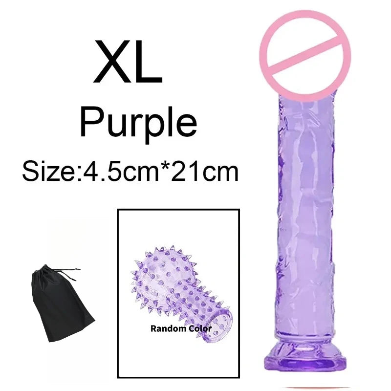 Realistic Anal Butt Plug Soft Jelly Dildo Suction Cup G Spot Anal Vaginal Masturbators Penis Dick Adult Sex Toys For Women Men