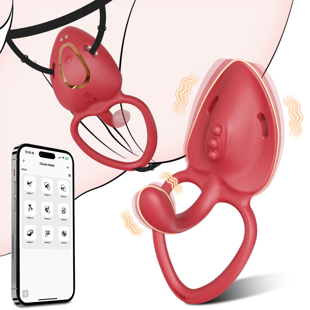 Sexy Adult Female Wearable Panty Vibrator Masturbation Tool Couple Vibrator Stimulator Vagina Vibrating Penis Ring Sex Toys