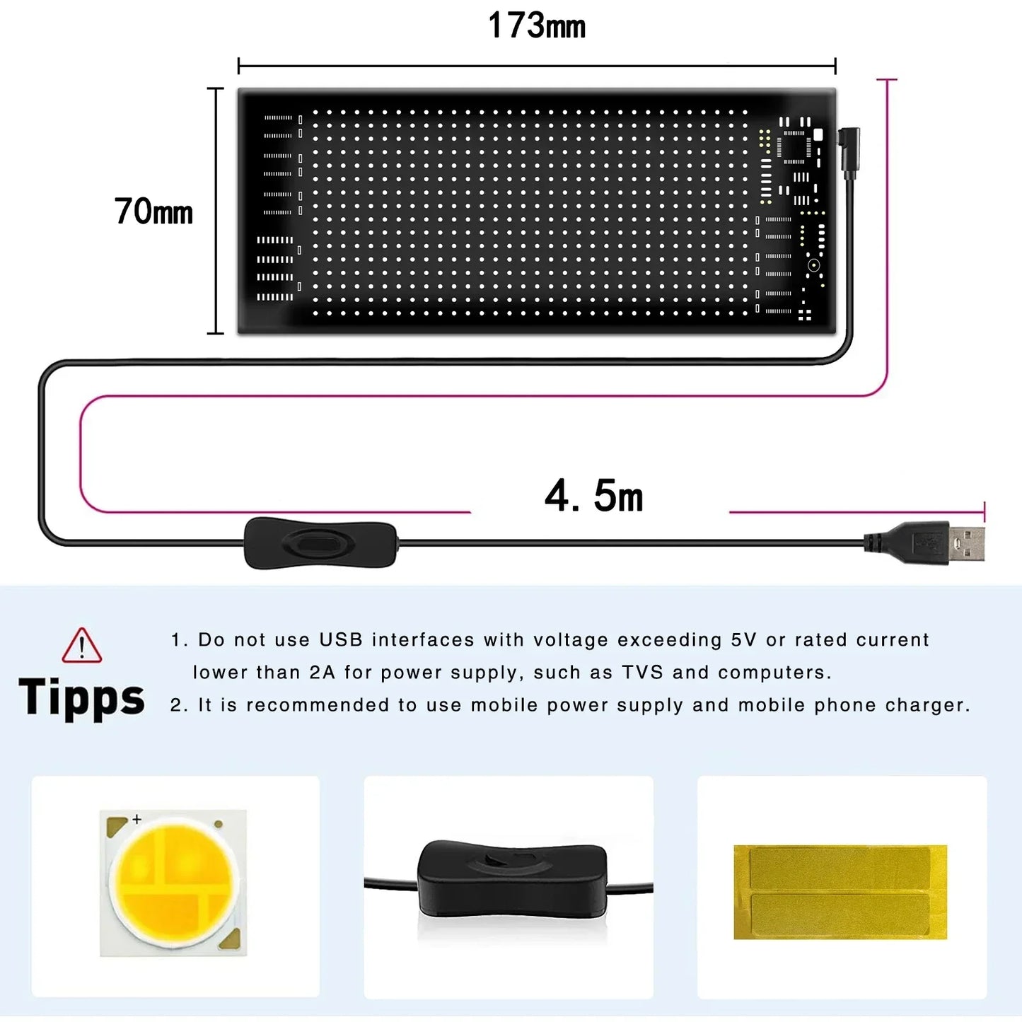 Car LED Matrix Pixel Panel DIY RGB Lighting Graffiti Scrolling Text Board Windshield Advertising Screen Bluetooth APP Control