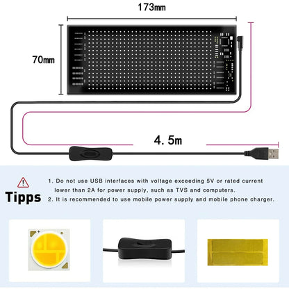 Car LED Matrix Pixel Panel DIY RGB Lighting Graffiti Scrolling Text Board Windshield Advertising Screen Bluetooth APP Control