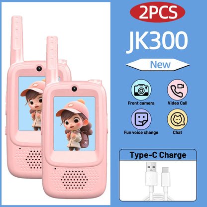Lastest Video Walkie Talkies for Kids Upgrade JK300 JK200 Toddler Toys Indoor Camping Birthday Chirstmas Gifts for Kids Age 3-12