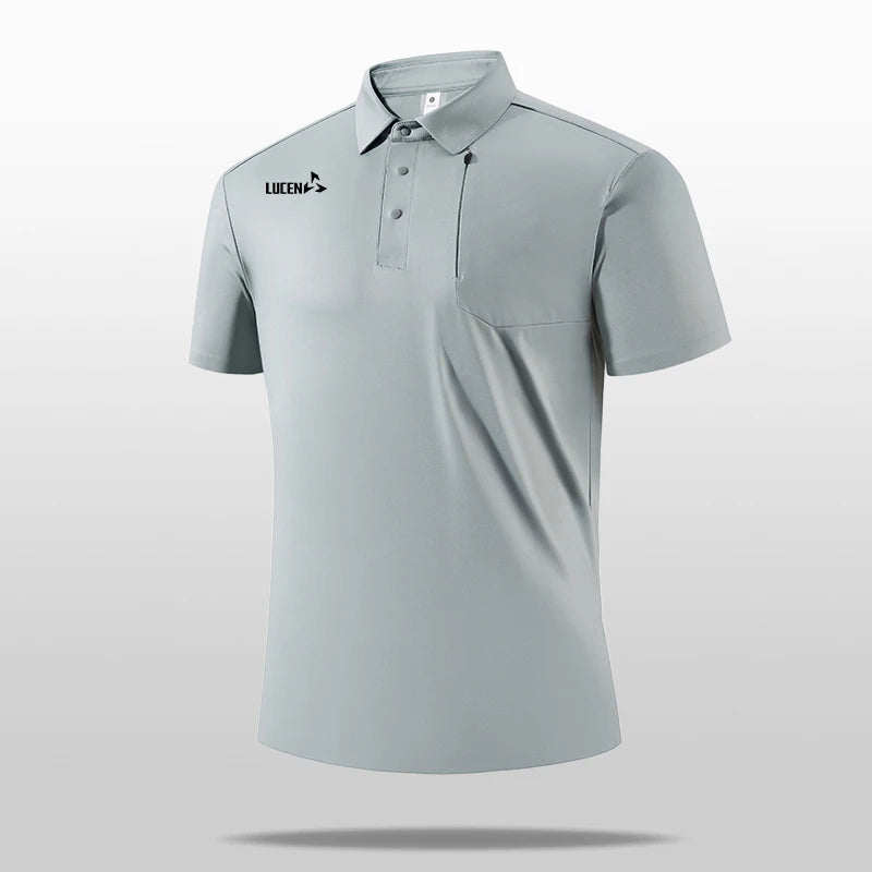LUCEN 2026 Simple Style Printed Men's High-Quality Golf Sport Polo Shirt Breathable Tennis Quick-Dry T-Shirt Tops POLO Tees