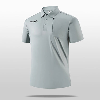 LUCEN 2026 Simple Style Printed Men's High-Quality Golf Sport Polo Shirt Breathable Tennis Quick-Dry T-Shirt Tops POLO Tees