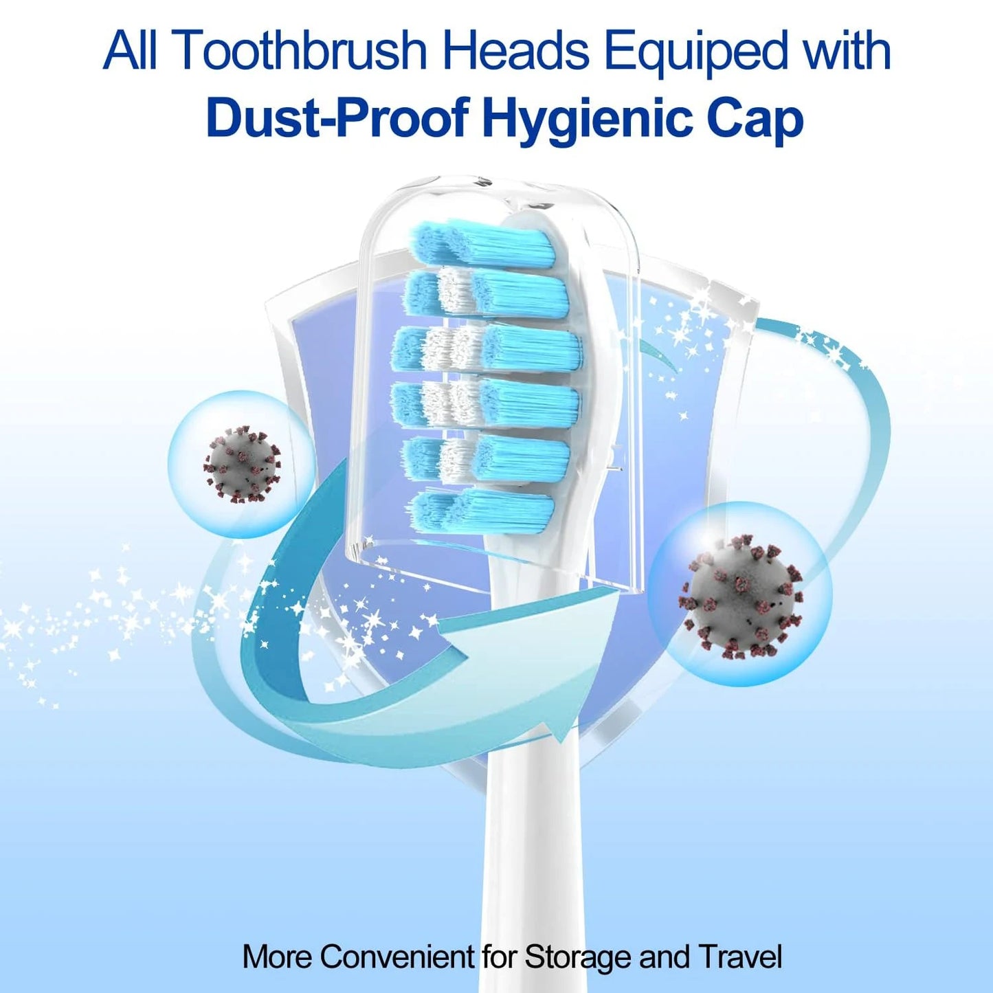 Replacement Toothbrush Heads Compatible with Philips Sonicare Soft Replacement Electric Brush Head 4100 6500 6100 7500 5300 1100