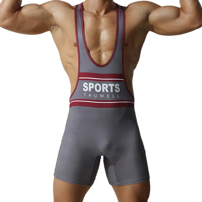Men's one-piece shapewear, one-piece vest, high elasticity, tight fitting sports and fitness one-piece swimsuit