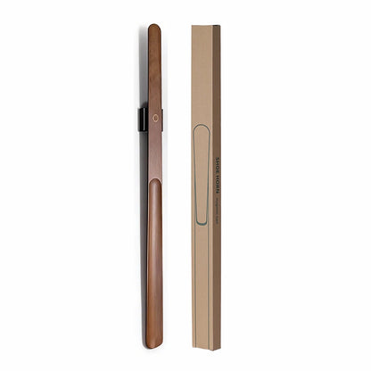 70cm Extra Long Beech Wood Shoe Horn with Magnetic Base - Premium Durable Solid Wood Shoe Helper