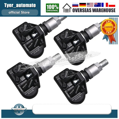 4PCS Tire Pressure Sensor 95C907275 433MHZ TPMS For Audi Q5 Q6 e-tron Porsche Taycan Skoda Superb Volkswagen Passat Volvo EX90