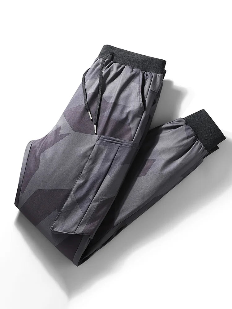 Men's down Pants Thiened Winter Sports Casual Snowboarding Long Trousers Outerwear Warm Cotton Workwear Leisure Outdoor