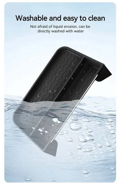 For BYD Shark 6 2024 2025 Car Behind Instrument Screen Silicone Storage Box Phone Holder Anti-slip Organizer Box Car Accessories