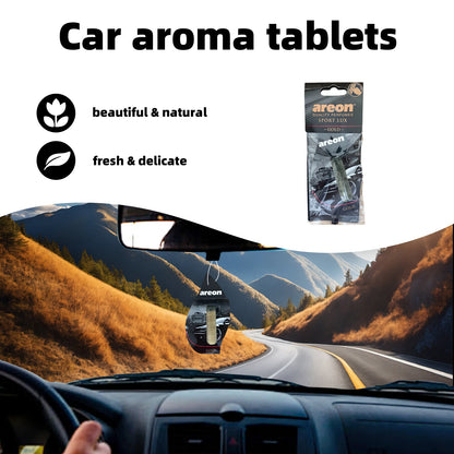 Aeron 5/20pcs GOLD Scent Car Air Freshener, Natural Tea-Scented Paper, Car-Mounted Hanging Type, Car Interior Accessories