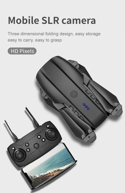 E99 Folding Drone Quadcopter Remote Control Handle Four Axis Aircraft HD 4K Photography UAV Altitude Fixation