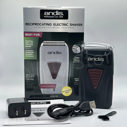 Original Andis 17170 Foil Lithium Titanium Shaver Smooth Shaving Cordless Shaver With Charger For Men Razor Bald Hair Clipper