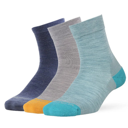 ZEALWOOD Merino Wool Running Socks Men Women No Show/Ankle/Crew Anti-blister Cushion Athletic Socks Ultra-Light Tennis 1/3 Pairs