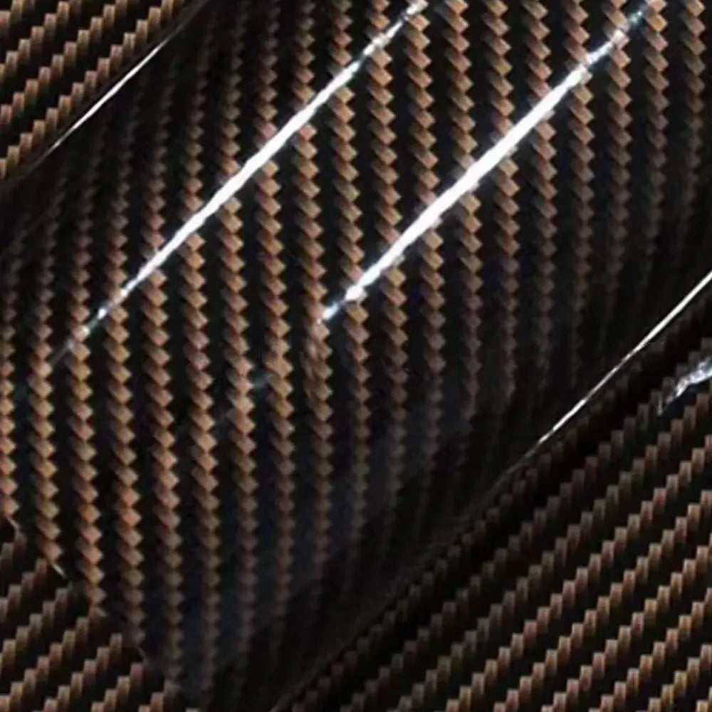 30/50CM High Gloss Texture Black Gold 2D Car Body Interior Accessorie Vinyl Decoration Films Car Carbon Fiber Vinyl Wrap Sticker