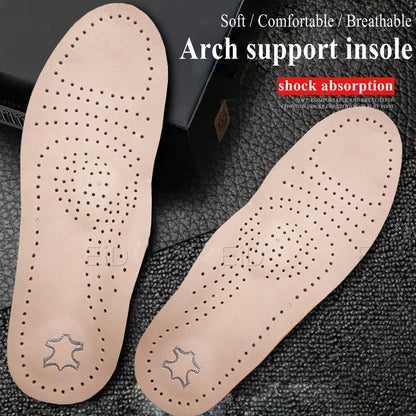 EiD Genuine Leather Orthotic Insole Orthopedic Flat Foot Health Sole Pad For Shoes Insert Arch Support Pad For Plantar Fasciitis