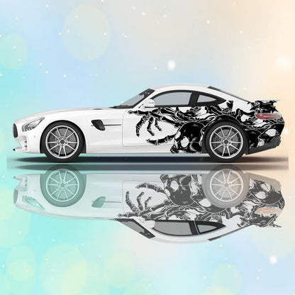 Multiple Skull Car Decals for Full Body Decoration To Cover Scratches and Protect The Car, Waterproof. Car Vinyl Wraps