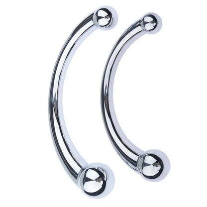 Double Ended Stainless Steel G Spot Wand Massage Stick Pure Metal Penis P-Spot Stimulator Anal Plug Dildo Sex Toy For Women Men
