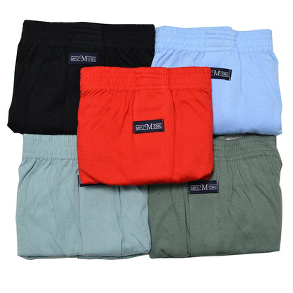 5PCS/Pack 100% Cotton Men Solid Pajama Pants Casual Elastic Waist Sleeping Shorts 3D Crotch Bottoms Breathable Pijama Hombre