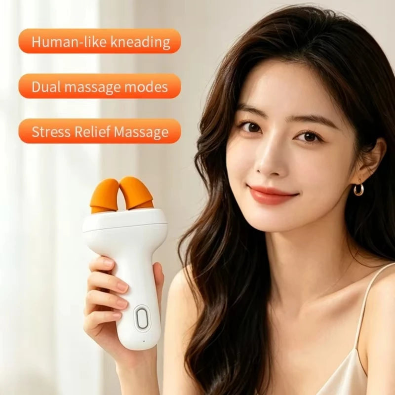 Mini Massager Smart Electric Stress Relief Portable Finger Pressing Kneading Shoulder Neck Massage Tool for Home Office Travel