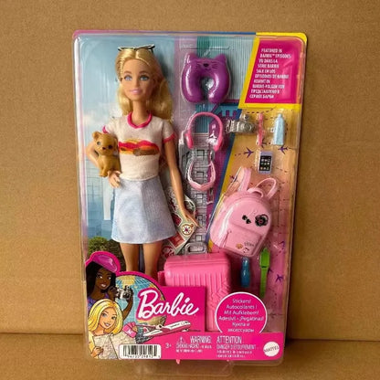 Barbie Mabuli Traveler Toy Set for Girls Authentic Pretend Play Educational Fun Dolls Collection Birthday Gift for Children