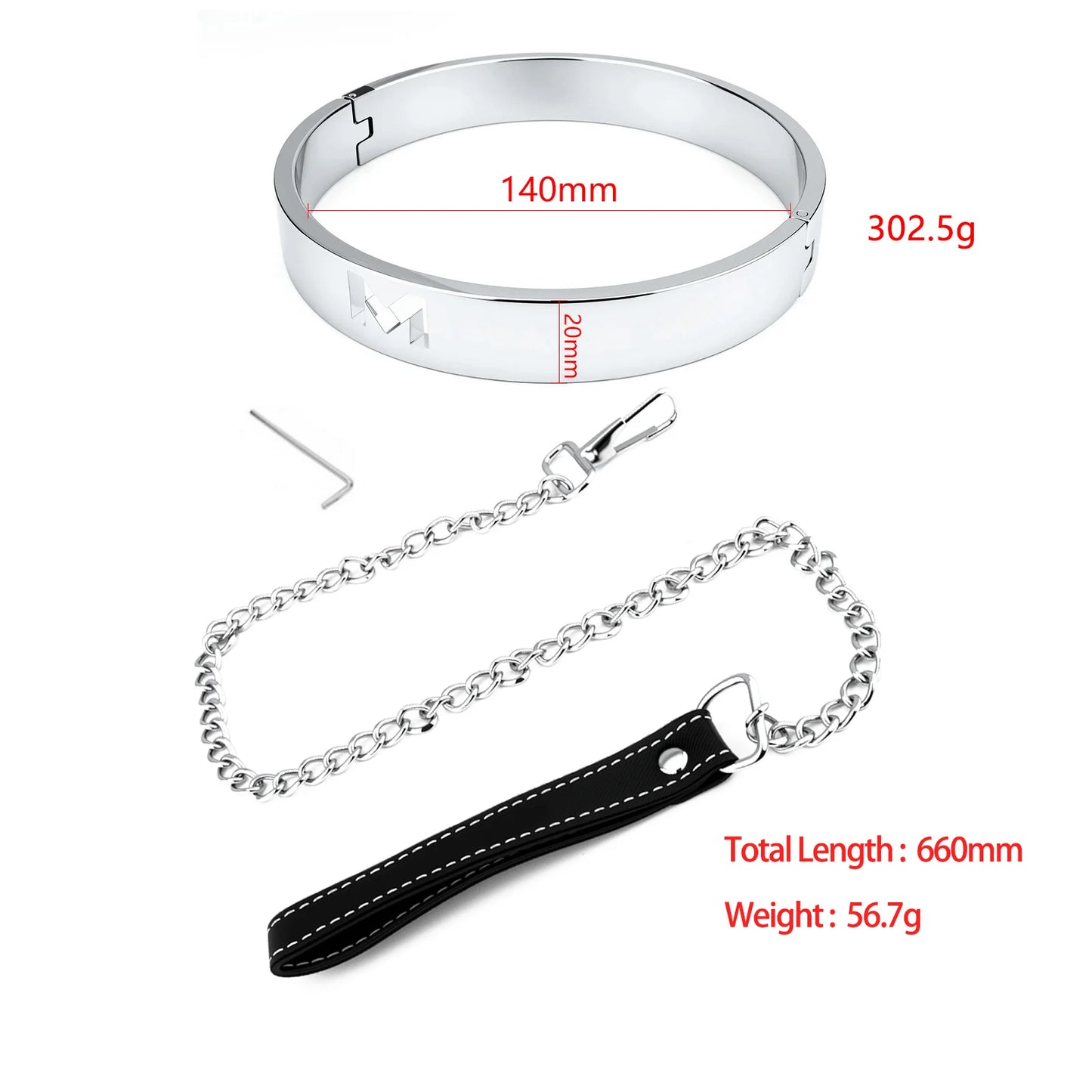 BDSM Collar Metal Bondage Collar Slave, 2 Size Neck Coller Sex Slave Role Play Necklace For Women Restraint BDSM Bondage Toys