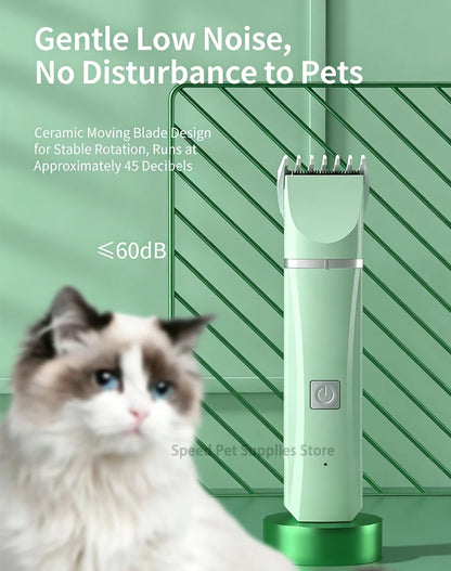 New 4-in-1 Electric Pet Multi functional Beauty Tool Set Dog Hair Clipper Rechargeable Pet Hair Clipper Shaver Cat Supplies