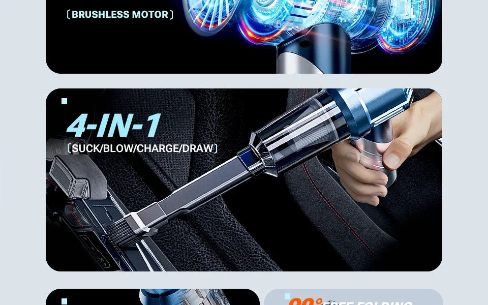 SZUK High Pressure Car Vacuum Cleaner Portable Handheld Mini Vacuum Cleaner Strong Suction Car Cleaner Powerful Air Blower