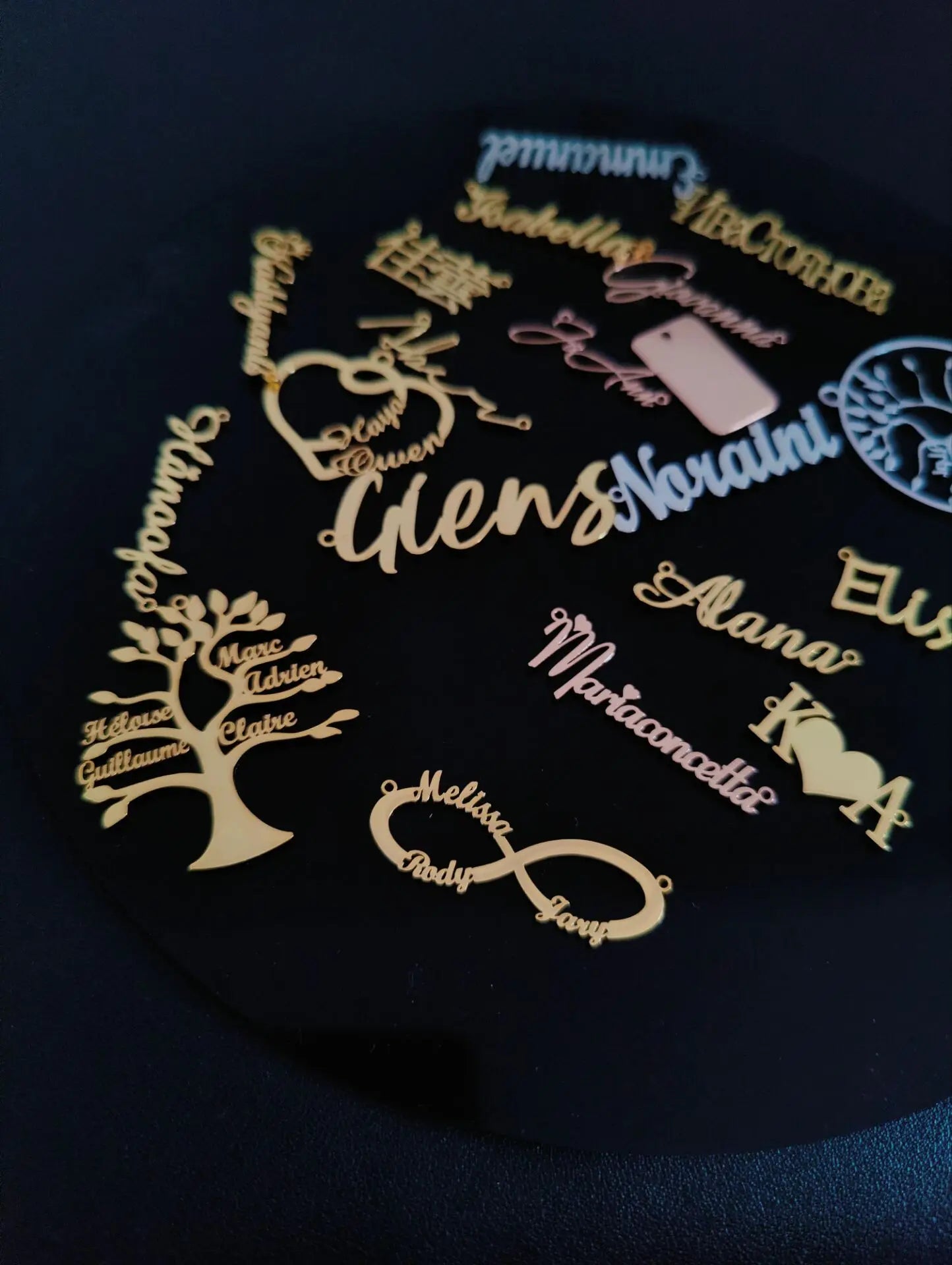 Personalized Name Pendant Letter Logo Stainless Steel Stitch Nameplate DIY Decorative Sign Plate Wholesale