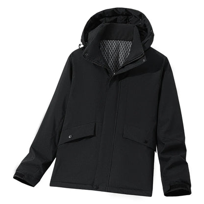 Unisex Couple Three Proof Outdoor Ski Mountaineering Cotton Coat Windproof Waterproof Cold Resistant High Quality Thermal Hooded