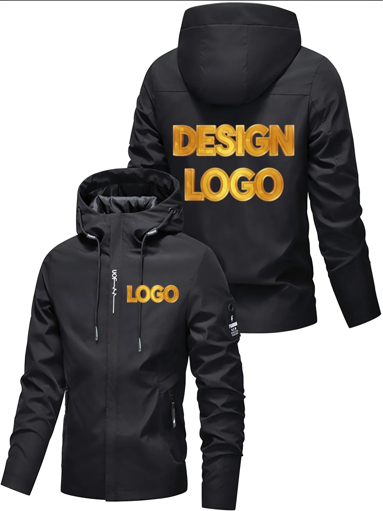 Customized Travel Team Zipper Jacket, Men's and Women's Hooded Unisex UV Resistant Waterproof Jacket, Outerwear, Spring, Summer,