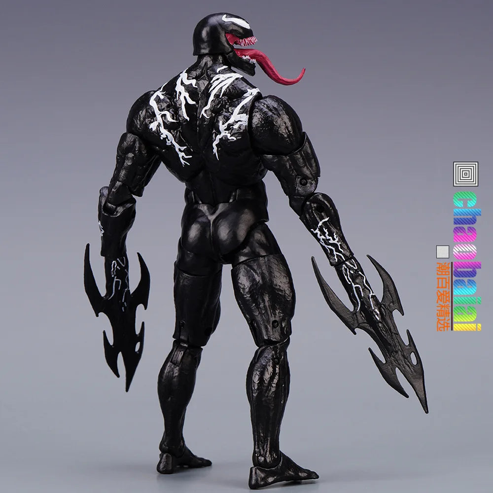 Venom Action Figure 7 Inch And Above Model Posable Superhero Spiderman Movie Character Collectible Toy Desktop Ornament For Fans