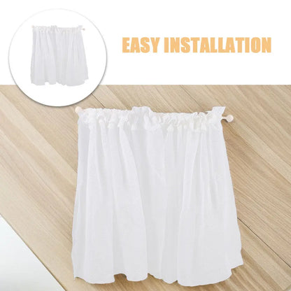 2Pcs Delicate Lace Mini Window Curtains Dollhouse Miniature Interior Decor Tiny House Window Treatment Set DIY Crafting