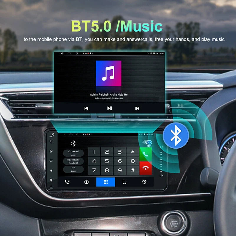 7" 4-64GB For Toyota Kluger 2007-2013 Car Stereo Radio Wireless Apple Carplay Android Auto Head Unit FM GPS BT