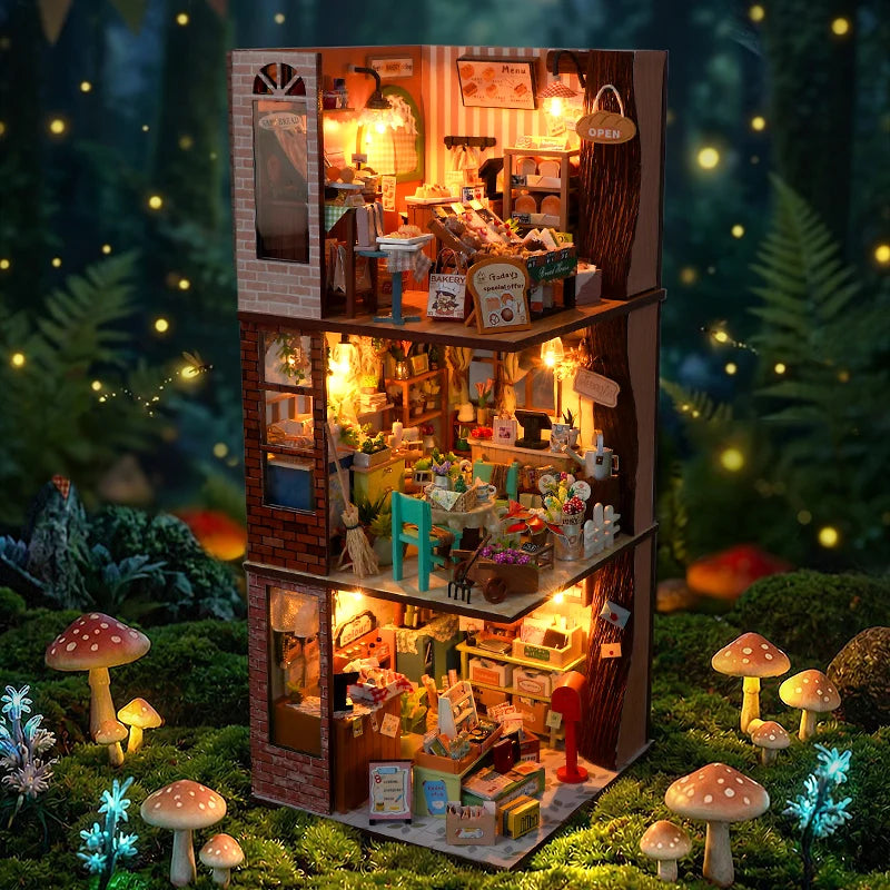 DIY Dollhouse Kit With Furniture Wooden Miniature House Model 3D Puzzle Handmade Assembly Toy Creative Home Decor Birthday Gifts