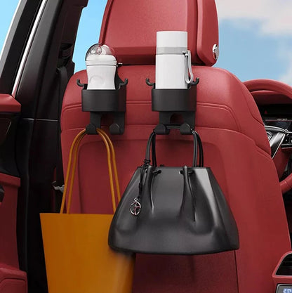 2pcs Multifunctional Hook Car Storage Rack Cup Holder Hanger Storage Box Box Durable Seat Back ABS Material