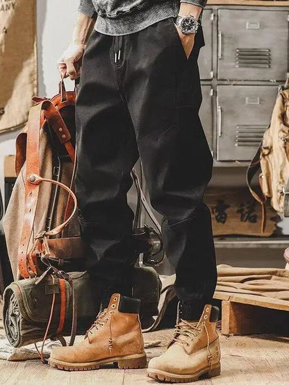 American Style Vintage Workwear Pants Men's Autumn Winter Loose Cuffed Heavy Duty New Casual Trousers Versatile Long Pants