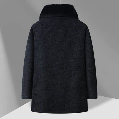 2024 new arrival winter coat fashion wool coats thicken trench coat men,mens high quality woolen jackets ,size M-4XL