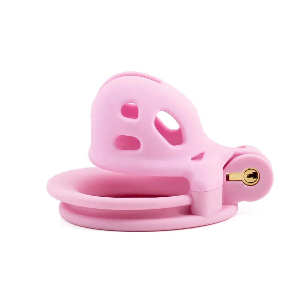 18+ Body-Safe Small Short Plastic Chastity Cage - Discreet Lower Body Wear, Anti-Masturbation Lock for Men Adult Sex Toy