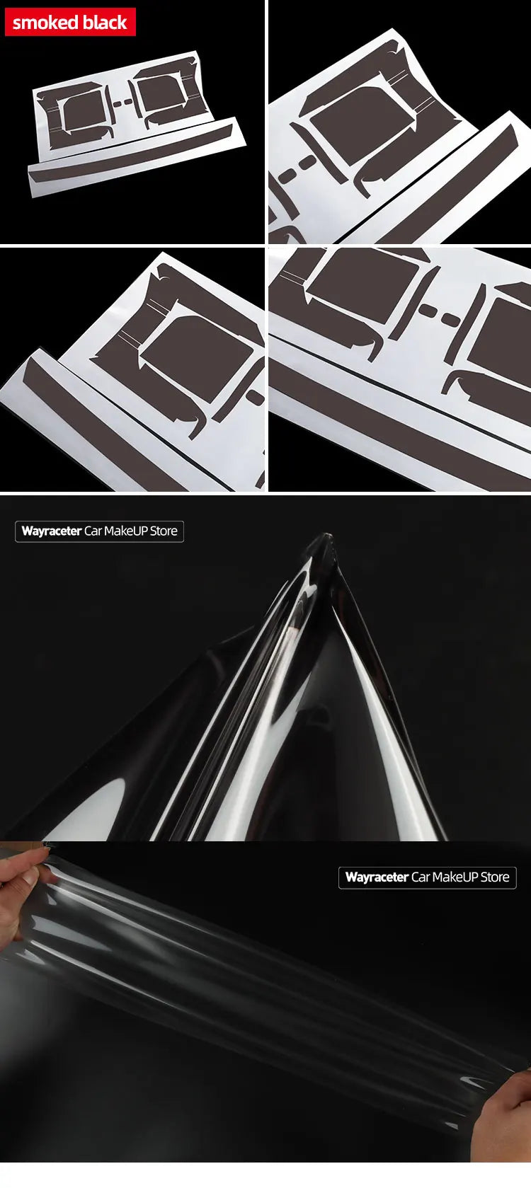 Car Headlight Protective Film Transparent Smoked Black TPU Sticker For BYD Shark 6 2025 2026 Off Road 4X4 Exterior Accessories